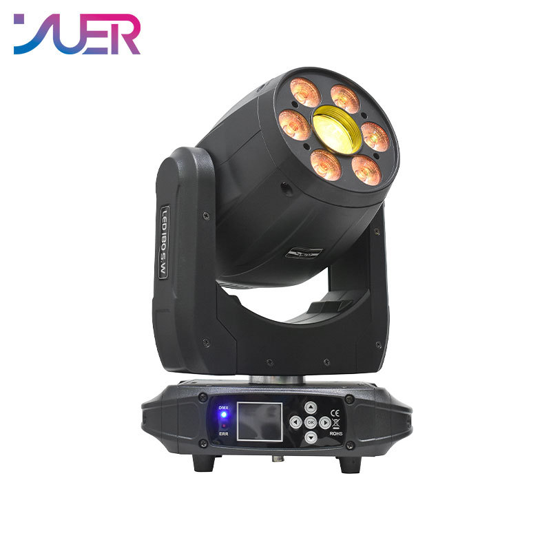 YUER 6×4W Dyeing 4in1+150W LED Spot Moving Head Light For DJ Disco Stage Wedding Party Lighting Show Bar Party Club