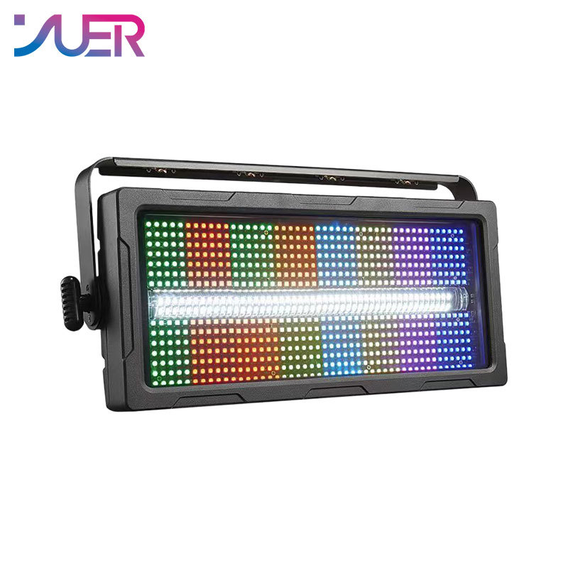 YUER 400W Waterproof Strobe Light 672x0.25W RGB 3in1 LED + 96x3W CREE LED Dmx Strobe Flash Lights Professional DJ Disco Stage Lights
