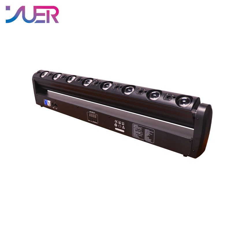 YUER NEW Dj Moving Head Laser Light 8+8 eyes Red Laser RGB LED Beam Lighting DMX512 For Stage Night Club Bar Dance Floor