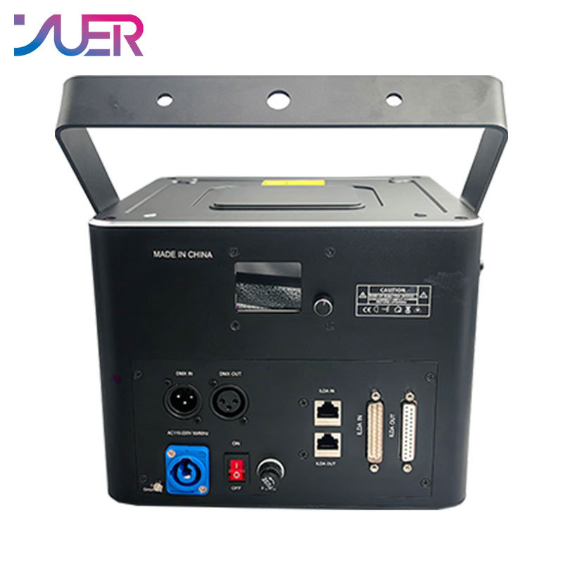 YUER ILDA 8W Animation Scanner RGB Laser Lines Beam Stage Light Projector DMX DJ Disco Dance Bar Professional Laser Light