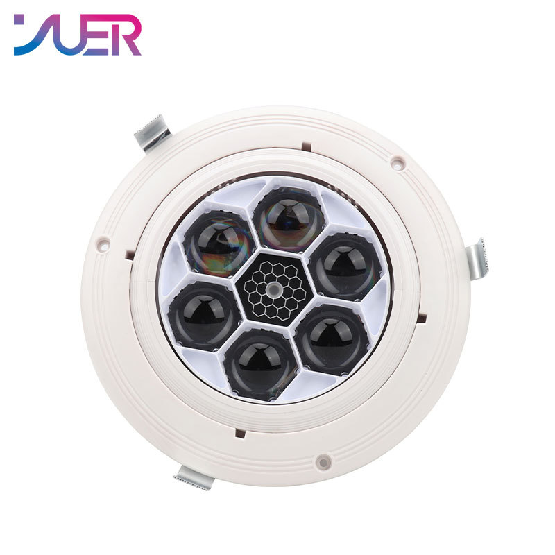 YUER Stage Effect Projector  4IN1 6X10W  Bee Eye Laser Strobe Light DMX512  Dance Floor Bar Game Party DJ Disco Music Control