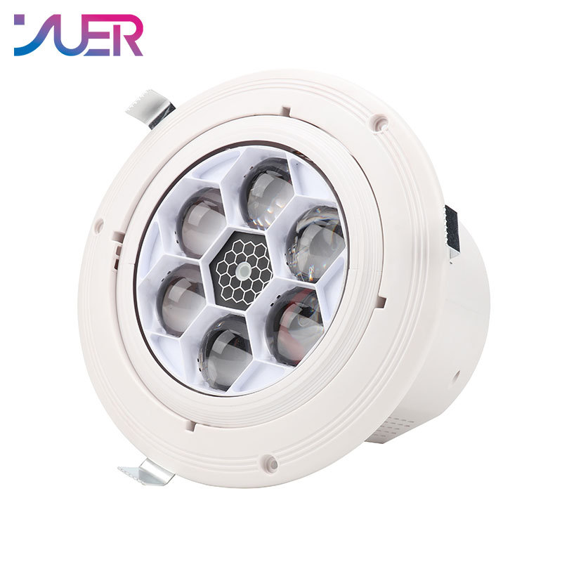 YUER Stage Effect Projector  4IN1 6X10W  Bee Eye Laser Strobe Light DMX512  Dance Floor Bar Game Party DJ Disco Music Control