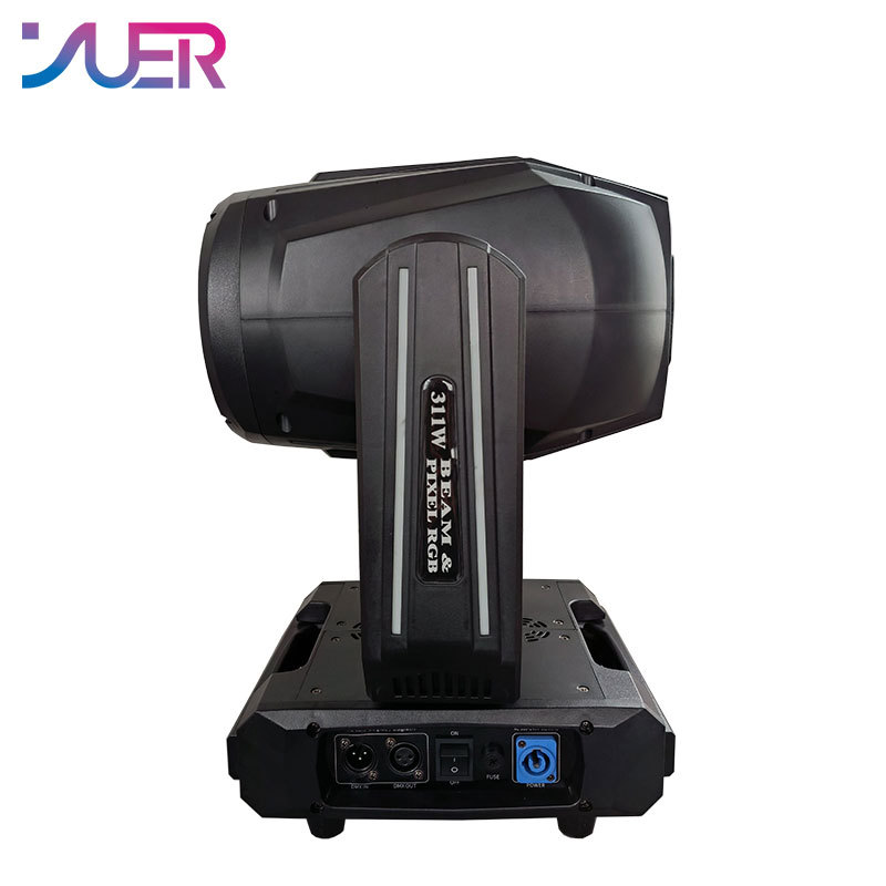 YUER OSRAM 295W Beam 8 Segment 128LED RGB Auxiliary Moving Head Light DMX Fossa prism and Atomizing mirror Effect Light For Disco Bar