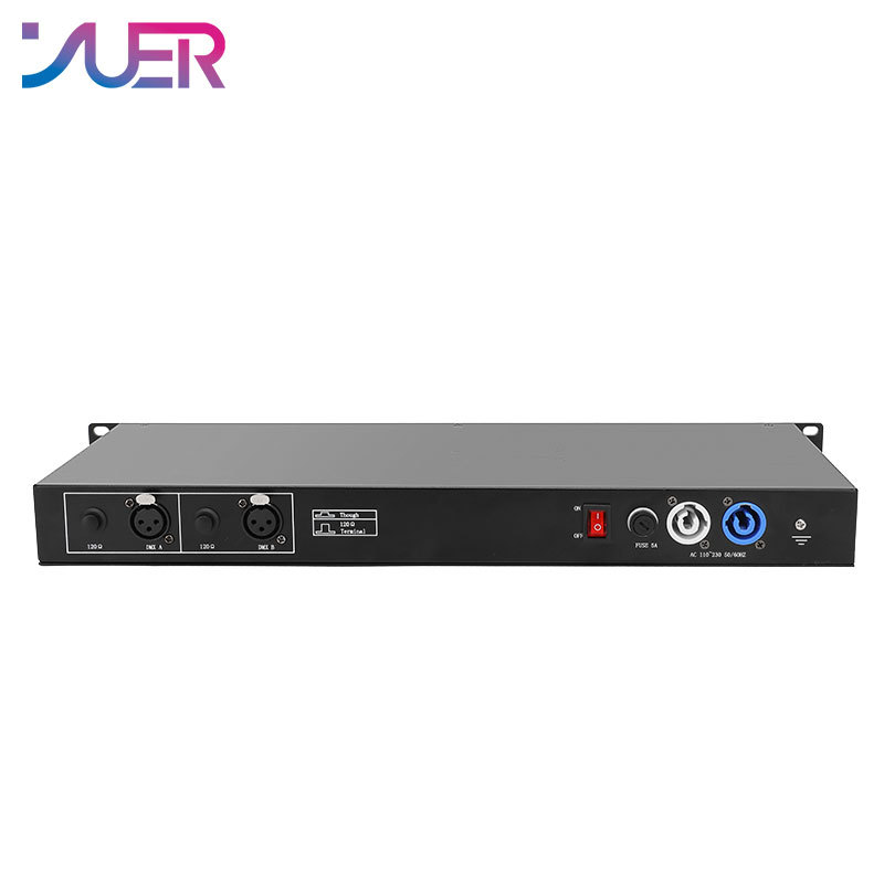 YUER DJ Stage Light RDM Distribution 8 Way DMX Controller Adjustable Address Code Online Equipment Optical Signal Amplifier Splitter