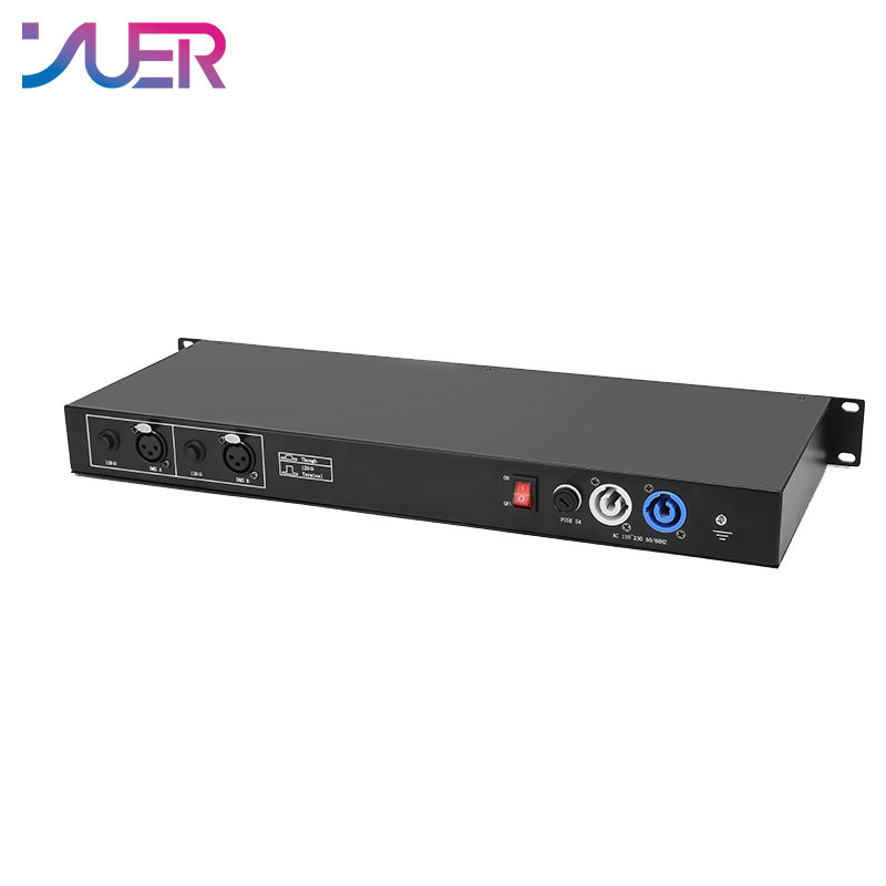 YUER DJ Stage Light RDM Distribution 8 Way DMX Controller Adjustable Address Code Online Equipment Optical Signal Amplifier Splitter