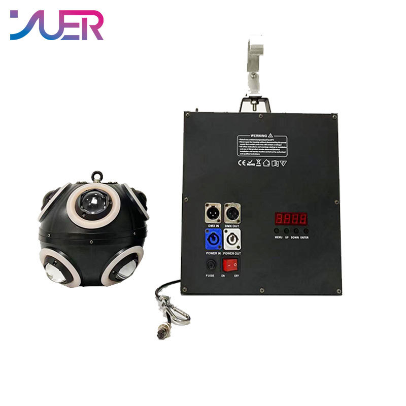 YUER RGBW 150W LED 4in1 Lifting Football Shape Light DMX Rolling Beam Moving Head Stage Effect DJ Party Christmas Decoration Lights