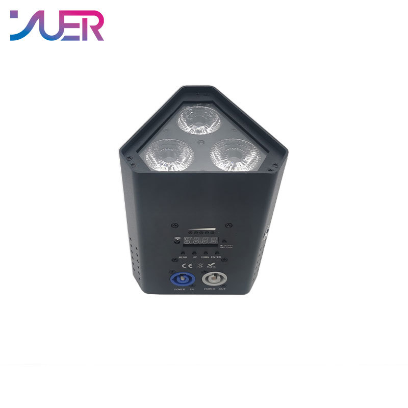 YUER Mini LED Par Light 54W DMX Wireless RGBWA-UV 6IN1 For LED DJ Party Stage Lights Wash LED 2.4Ghz Wireless Remote Control Battery