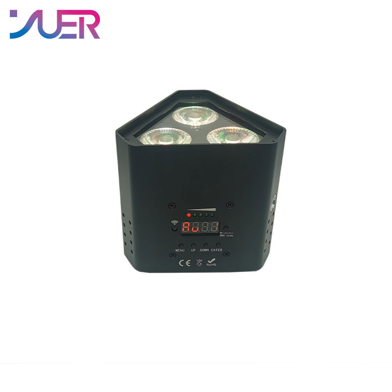 YUER Wireless Battery LED Par RGBWA UV 6IN1 LED Wash Light 3x18W High Power Bright DJ Party Christmas DMX Wedding Party Stage