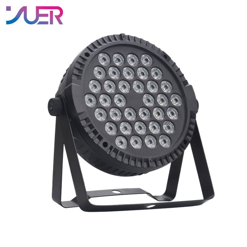 YUER New Par Flat SpotLight 36LED RGB 3in1 Stage Lighting DMX512 Colour Mixing For Party DJ KTV Disco Show With App Control