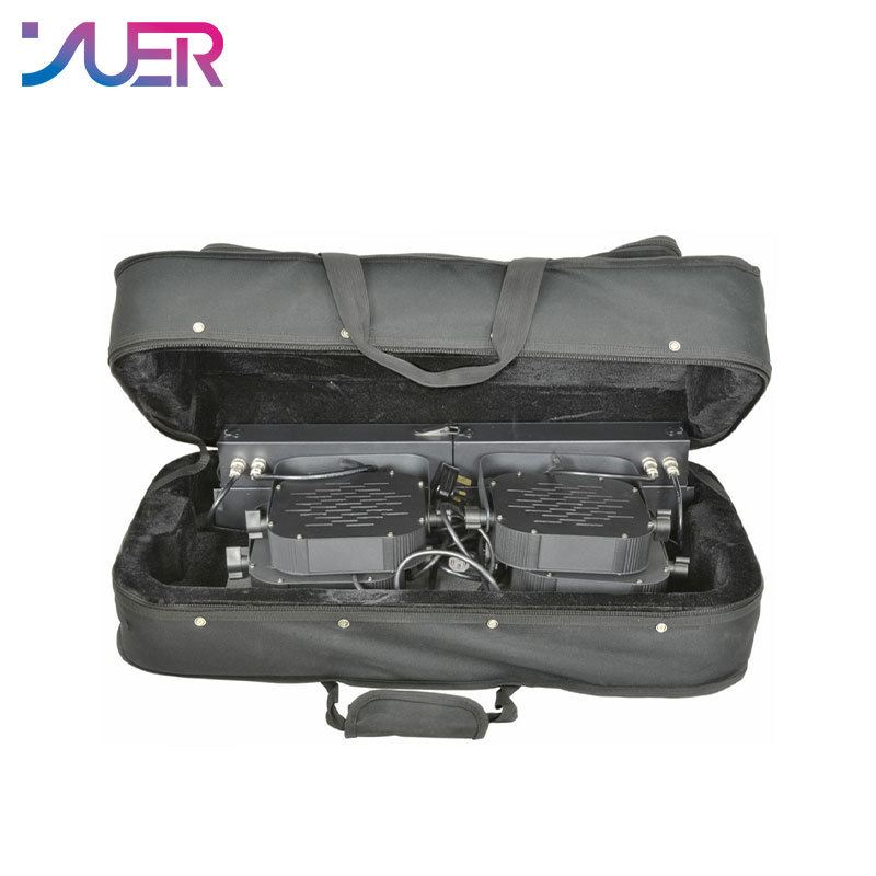 YUER Led Par Kit 4pcs 7x10W 4in1 RGBW Led Slim Flat Par Lights with Light Stand DMX Bar Foot Controller Bag Package Set