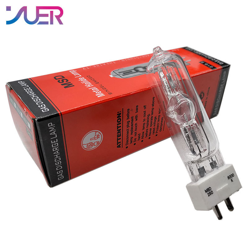 YUER Stage Lighting Lamp MSD 250/2 MSD250W 90V MSR Bulb NSD 250W 8000K Metal Halogen Lamp Disco DJ Par Light LED Moving Head Light