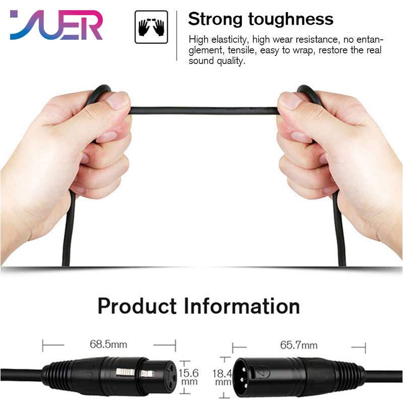 YUER LED Studio Computer PC Stage Lighting Controller Dimmer DMX512 3 pin/5 pin Signal DMX Cable (1M-50M) Stage Lighting Signal Cable