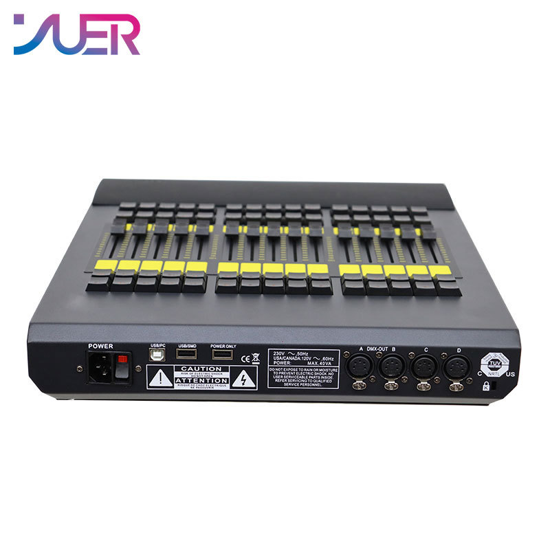 YUER Console On 2 MA Pc Fader Wing DJ Disco Stage Light 512DMX Controller For Party Club Music Bar Disco Lighting Control Equipment