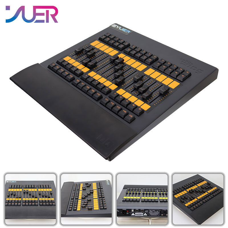 YUER Console On 2 MA Pc Fader Wing DJ Disco Stage Light 512DMX Controller For Party Club Music Bar Disco Lighting Control Equipment