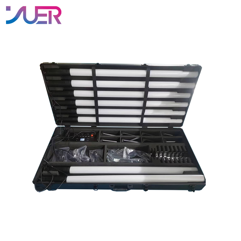 YUER 8PCS 100cm RGB Battery LED Light Tube Waterproof IP54 Built-in Battery APP Control Stage Lighting For DJ Disco Photo Photographe