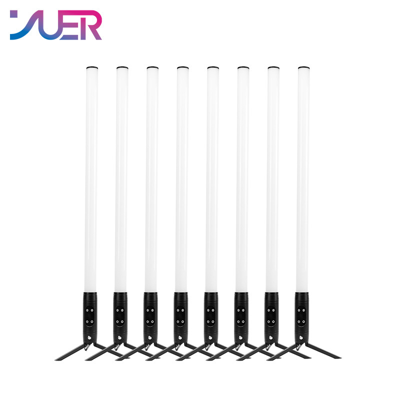 YUER 8PCS 100cm RGB Battery LED Light Tube Waterproof IP54 Built-in Battery APP Control Stage Lighting For DJ Disco Photo Photographe