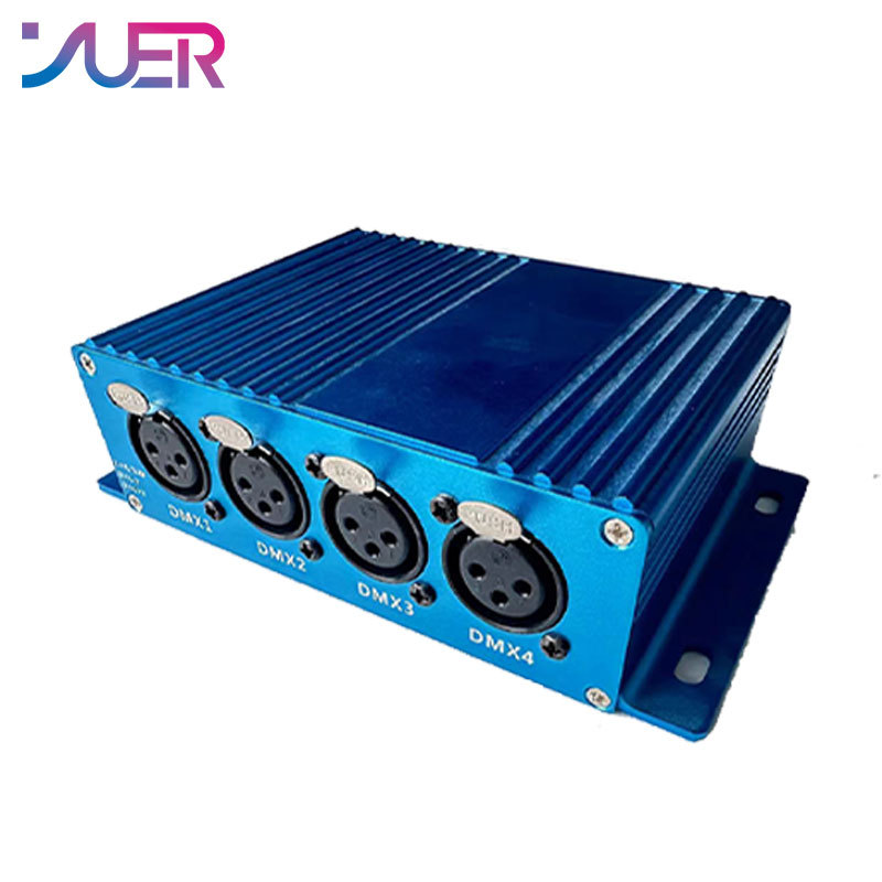 YUER ArtNet-DMX 4 Four way ArtNet DMX Bi-Directional Converter 4 Female 3PIN XLR IN/OUT Signal Converte Ethernet Cable