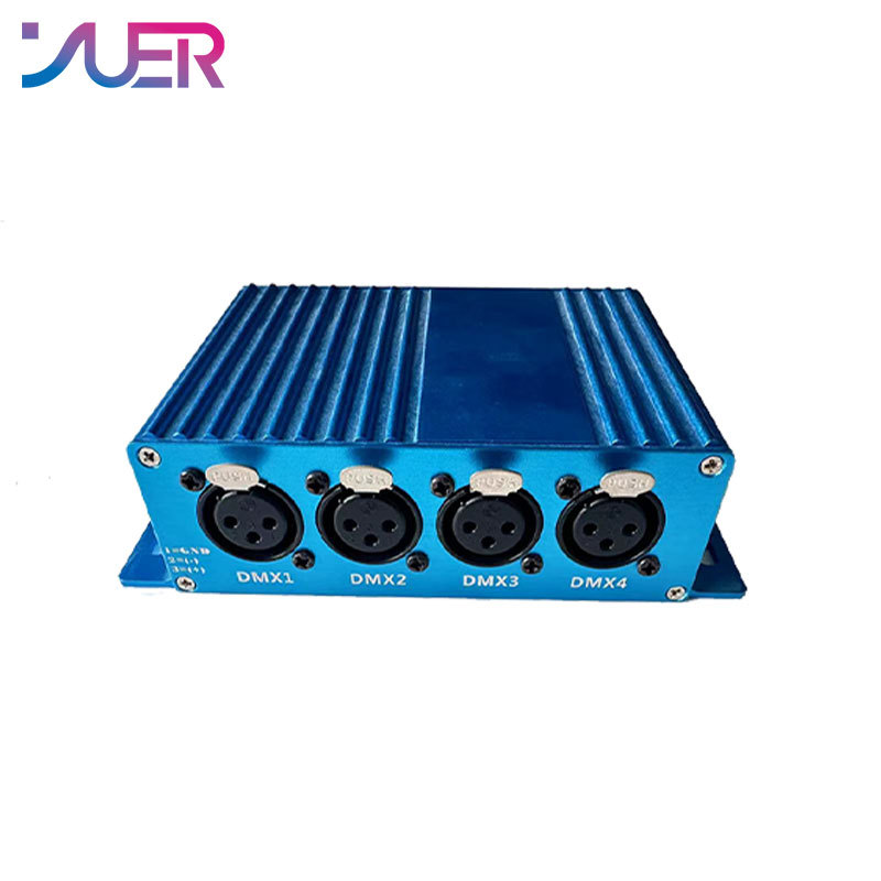 YUER ArtNet-DMX 4 Four way ArtNet DMX Bi-Directional Converter 4 Female 3PIN XLR IN/OUT Signal Converte Ethernet Cable