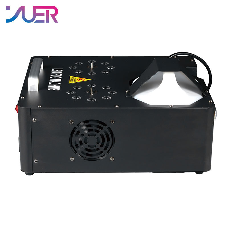 YUER 2000W Double Tube Fog Machine 8+8 RGB 3IN1 LED with Remote Control DMX512 DJ Disco Wedding Party Professional Stage Equipment