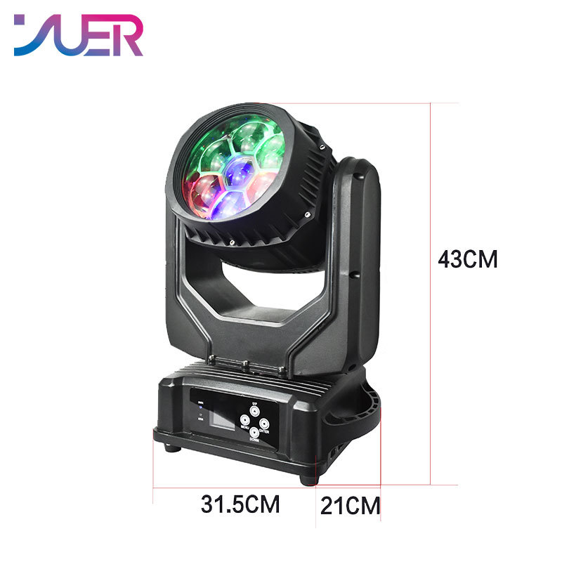 YUER IP66 7X40W RGBW LED Dye Moving Moving Head Light Bee Eye Beam Zoom Stage Light Waterproof DMX512 DJ Disco Club Stage Effect