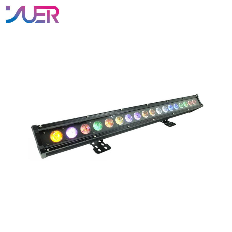 YUER IP65 Water Proof Point Control 18X10W RGBW 4in1/18X15W RGBWA 5in1/18X18W RGBWAUV 6IN1 LED Wall Wash Light DMX LED Line Bar Wash Stage Light For Dj Waterproof Running Horse Point Control