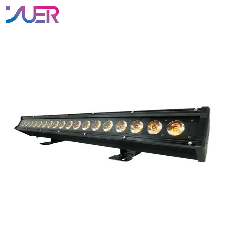 YUER IP65 Water Proof Point Control 18X10W RGBW 4in1/18X15W RGBWA 5in1/18X18W RGBWAUV 6IN1 LED Wall Wash Light DMX LED Line Bar Wash Stage Light For Dj Waterproof Running Horse Point Control