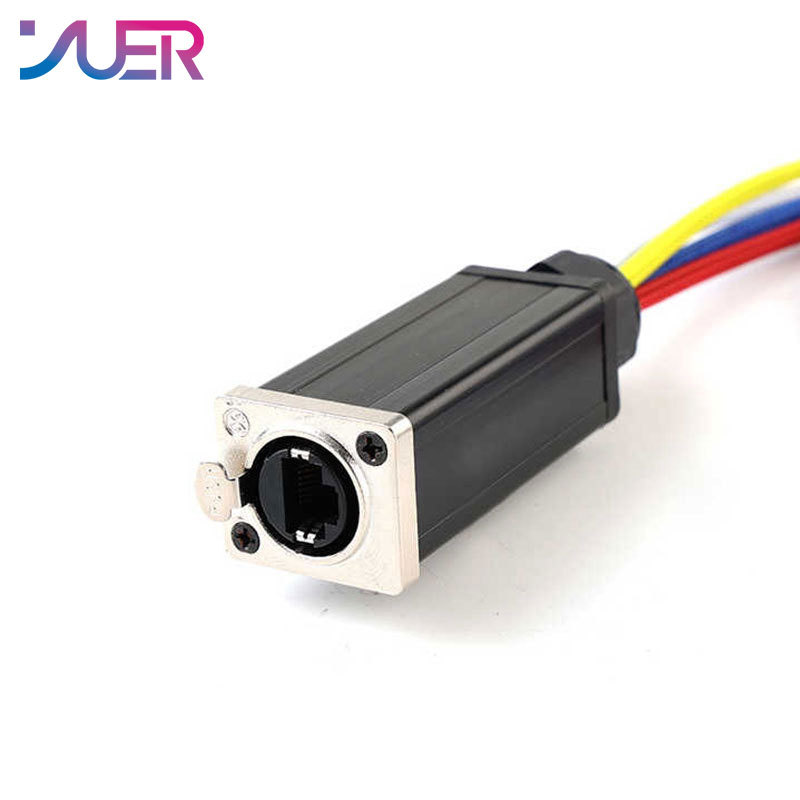 YUER Colorful PET cover aluminum shell 8P8C female to 4x XLR male adapter 70cm cable