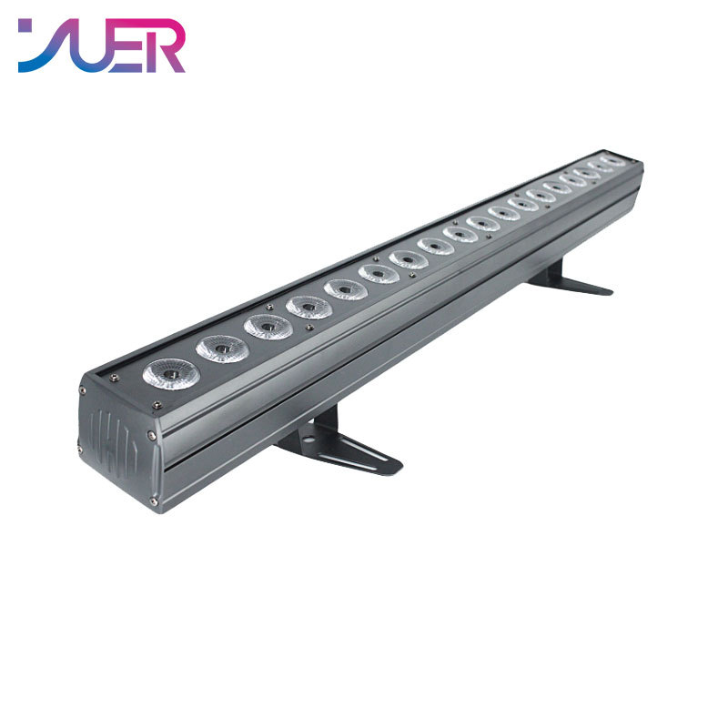 YUER New Outdoor IP65 Wash Par Can 4in1 RGBW 18x10W/5in1 RGBWA 18x15W/6in1 RGBWAUV 18x18w DMX512 Operated NightClub Waterproof LED wallwasher Party floodLight