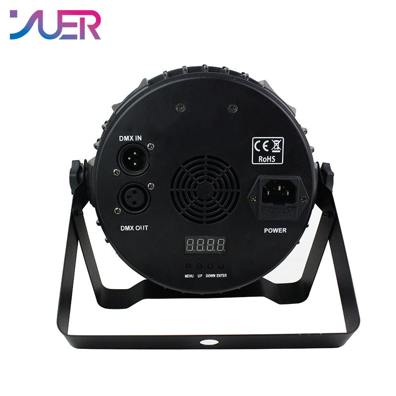 YUER Professional LED Stage Lights 127Pcs RGB 3in1 Point Control Magic Par Light DMX512 Master-Slave Led Flat For DJ Disco Party KTV