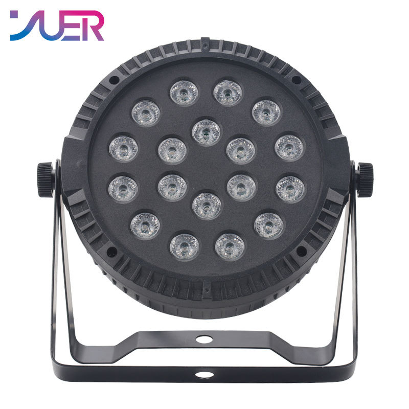 YUER Professional Stage Lights 18LED RGB 3in1 Par Light DMX Colour Mixing For Party DJ Disco Music Show With App Control Night Light