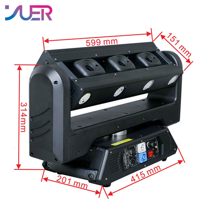 YUER RGB Moving Head Strobe Beam Laser Light DMX512 DJ Disco Ball for Nightclub Party Show LED Professional Stage Effect Lighting