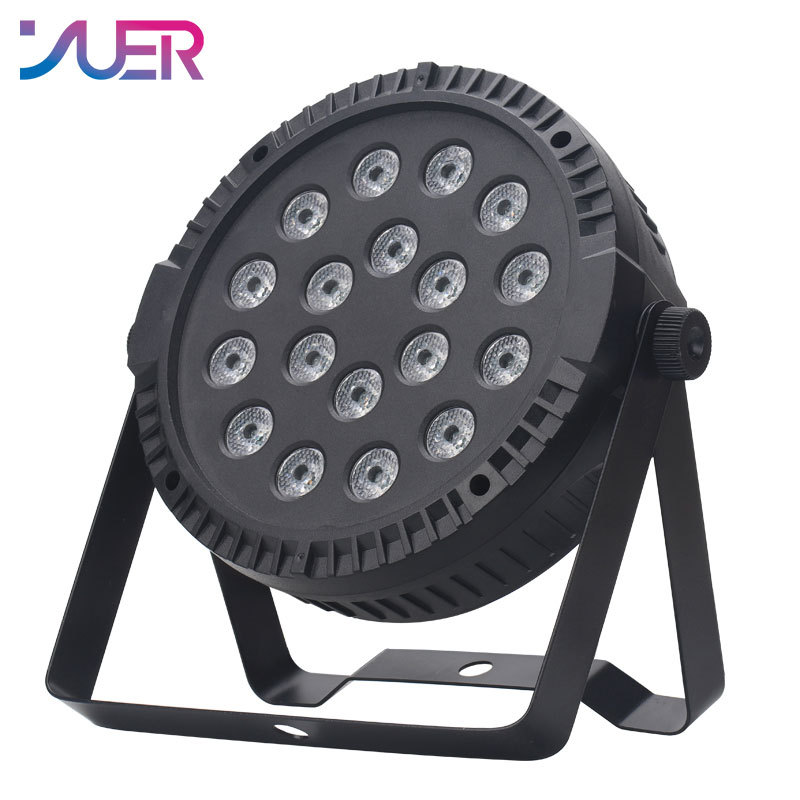 YUER Professional Stage Lights 18LED RGB 3in1 Par Light DMX Colour Mixing For Party DJ Disco Music Show With App Control Night Light