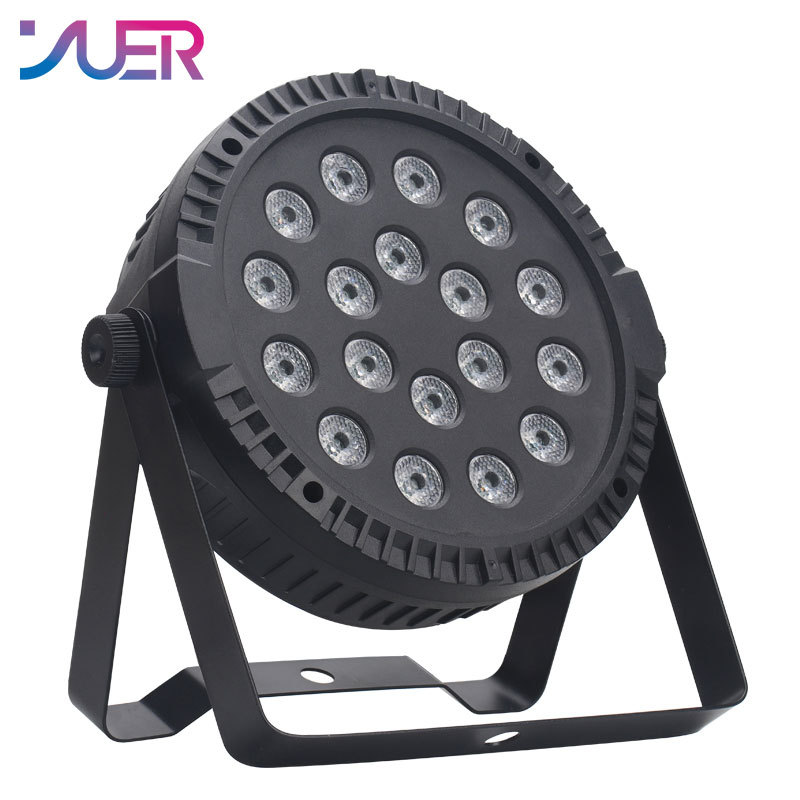 YUER Professional Stage Lights 18LED RGB 3in1 Par Light DMX Colour Mixing For Party DJ Disco Music Show With App Control Night Light