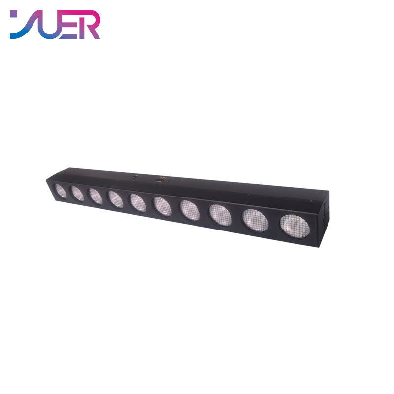 YUER 10x12W COB Warm White Blinder Bar Light COB Amber LED High Power Professional Stage Lighting For Party Bar KTV DJ Disco