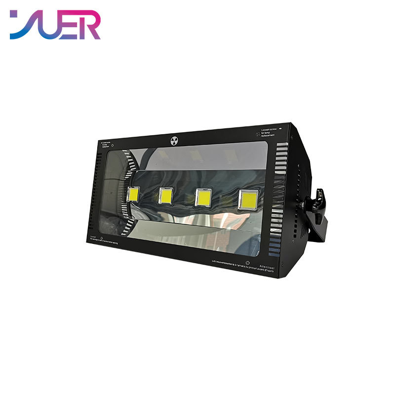 YUER LED Stage Light 400W RGB White LED Strobe 4x100W DMX LED Strobe Control Sound Flash Party Wedding Holiday DJ Lighting Effect