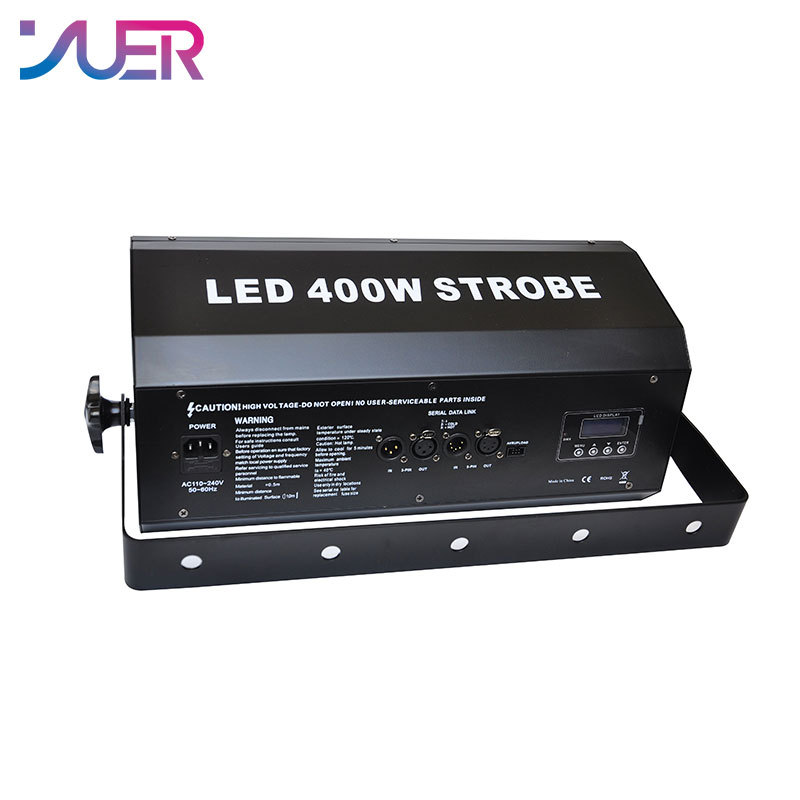 YUER LED Stage Light 400W RGB White LED Strobe 4x100W DMX LED Strobe Control Sound Flash Party Wedding Holiday DJ Lighting Effect