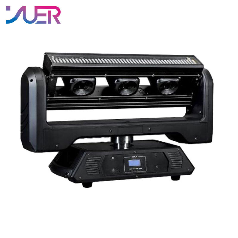 YUER RGB Moving Head Strobe Beam Laser Light DMX512 DJ Disco Ball for Nightclub Party Show LED Professional Stage Effect Lighting