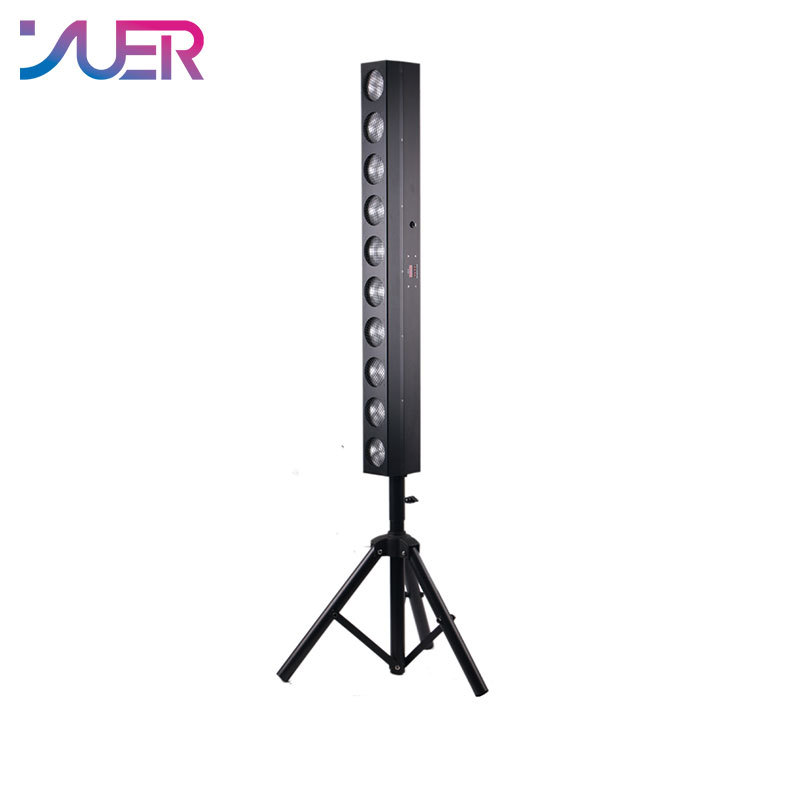 YUER 10x12W COB Warm White Blinder Bar Light COB Amber LED High Power Professional Stage Lighting For Party Bar KTV DJ Disco