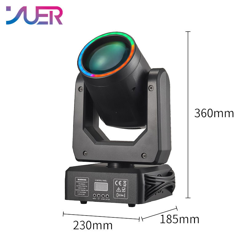 YUER LED 150W Moving Head Light Beam Spot Stage Lights 18 Prism With Aperture DMX512 For DJ Disco Party Club Stage Effects Lamp