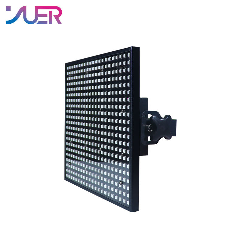 YUER 441 LED Strobe Light 147 Segments RGB Full Color Pixel Light Flat Strobe Light for Music Party Christmas