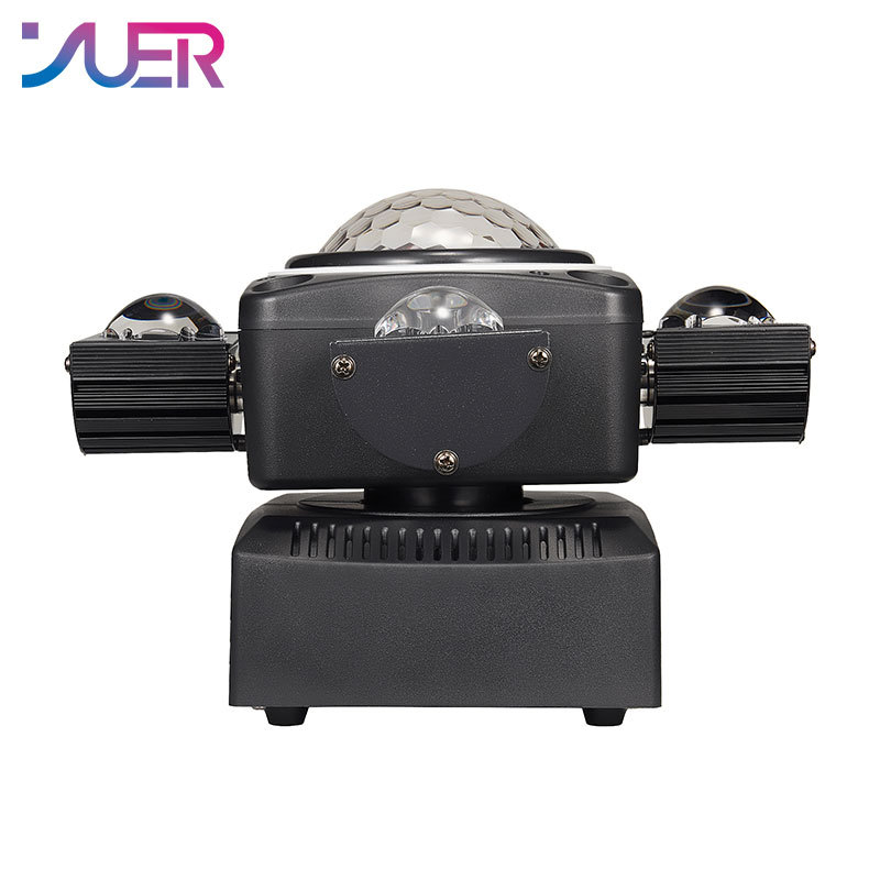 YUER Stage Effect Lighting 5x10W RGBW LED RG Laser 2x10W White Strobe RGB Ring Moving Head Party Dj Disco Club Stage Lighting