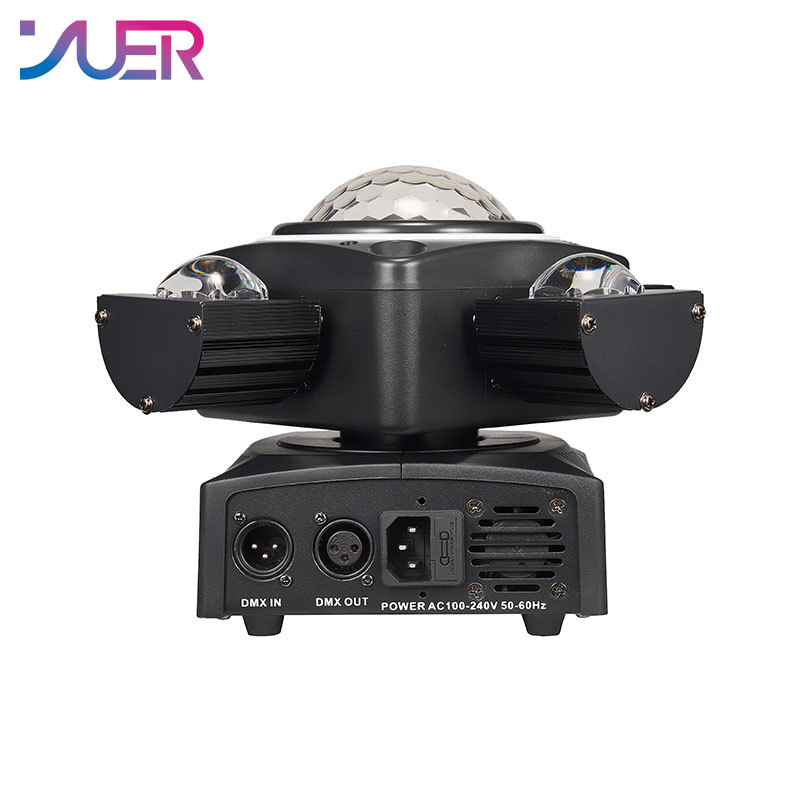 YUER Stage Effect Lighting 5x10W RGBW LED RG Laser 2x10W White Strobe RGB Ring Moving Head Party Dj Disco Club Stage Lighting
