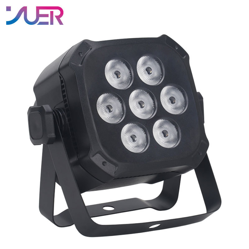 YUER LED Par Light 7x3W RGB 3IN1 LED DJ Wash Disco Light DMX512 Effect for Small Party Bar Stage Lighting