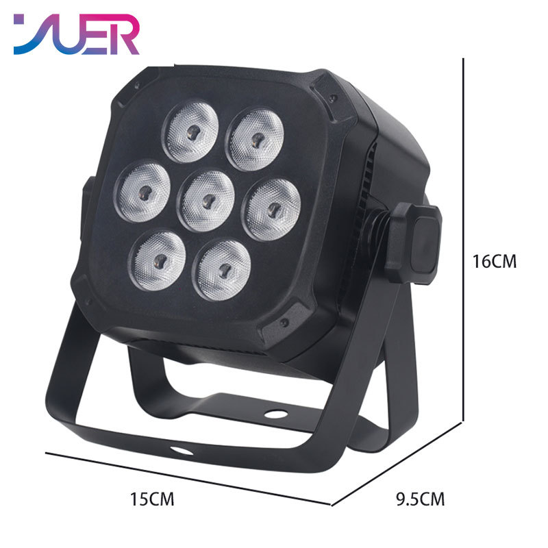 YUER LED Par Light 7x3W RGB 3IN1 LED DJ Wash Disco Light DMX512 Effect for Small Party Bar Stage Lighting