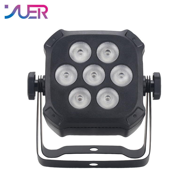 YUER LED Par Light 7x3W RGB 3IN1 LED DJ Wash Disco Light DMX512 Effect for Small Party Bar Stage Lighting
