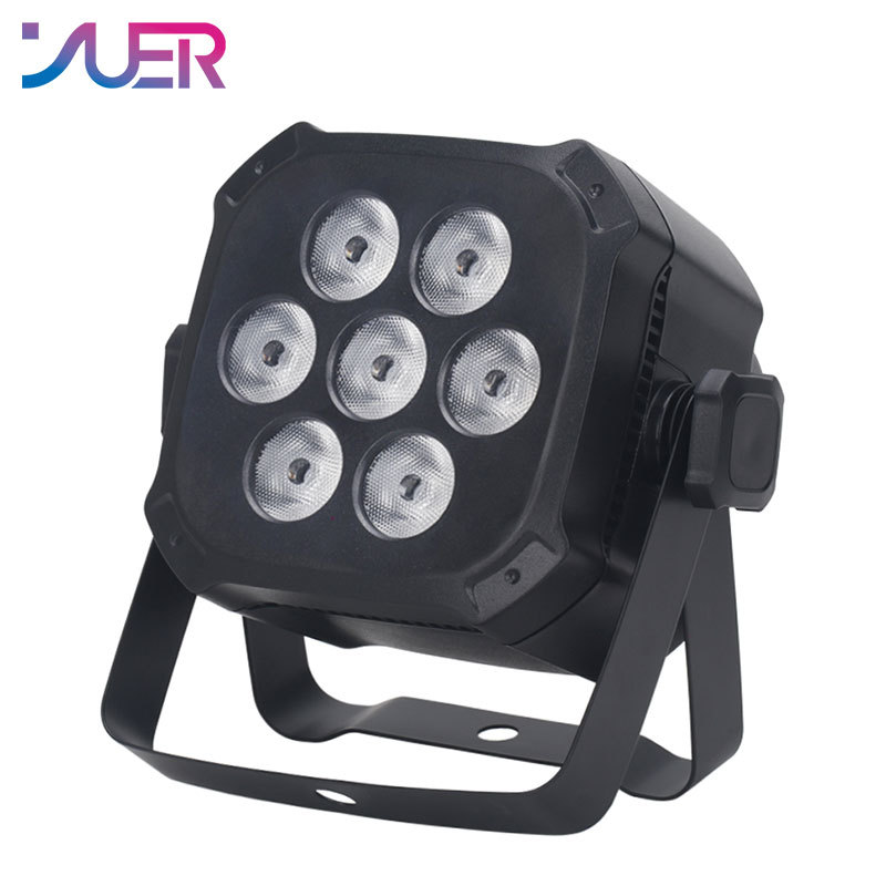 YUER LED Par Light 7x3W RGB 3IN1 LED DJ Wash Disco Light DMX512 Effect for Small Party Bar Stage Lighting