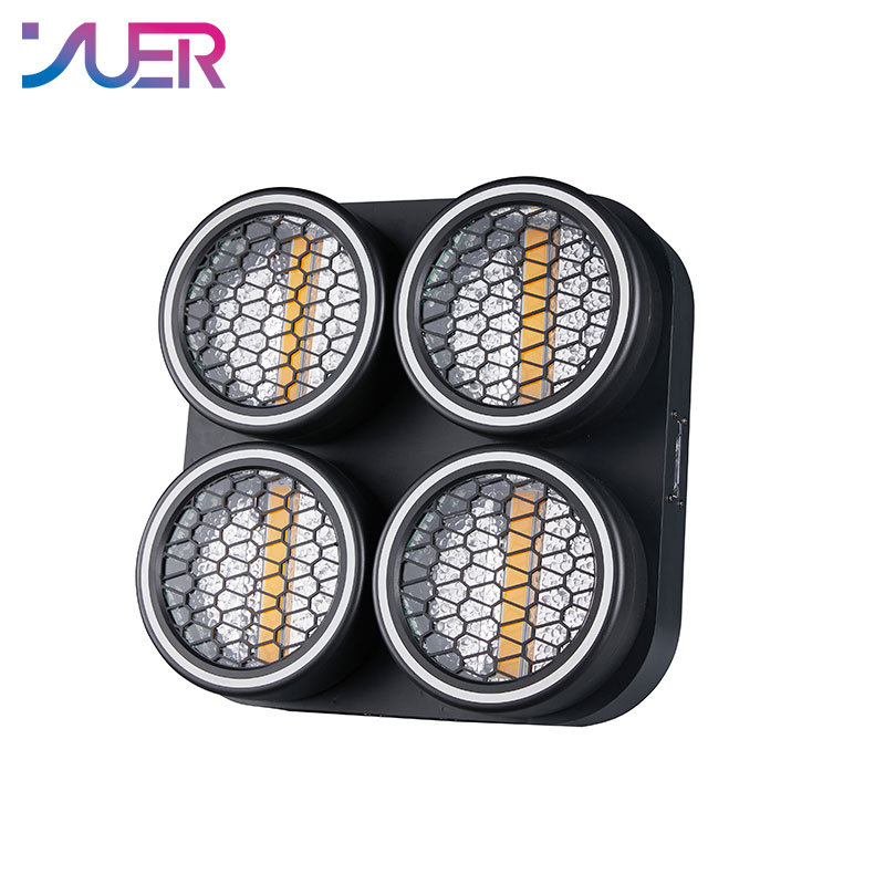 YUER LED 4x30W COB Amber Warm White With RGB 120W LED SMD Ring Retro Splicing Party Wedding Background Wash Effect Strobe Stage
