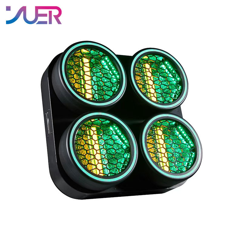 YUER LED 4x30W COB Amber Warm White With RGB 120W LED SMD Ring Retro Splicing Party Wedding Background Wash Effect Strobe Stage
