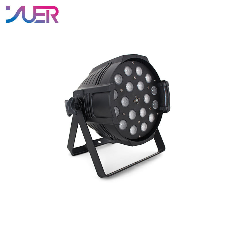 YUER 18PCS LED Zoom Par Light  Indoor Aluminum Par Lights 18X18W RGBWA-UV 6IN1 Quad Color LED Zoom Par Lights 25 Degree Beam Angle