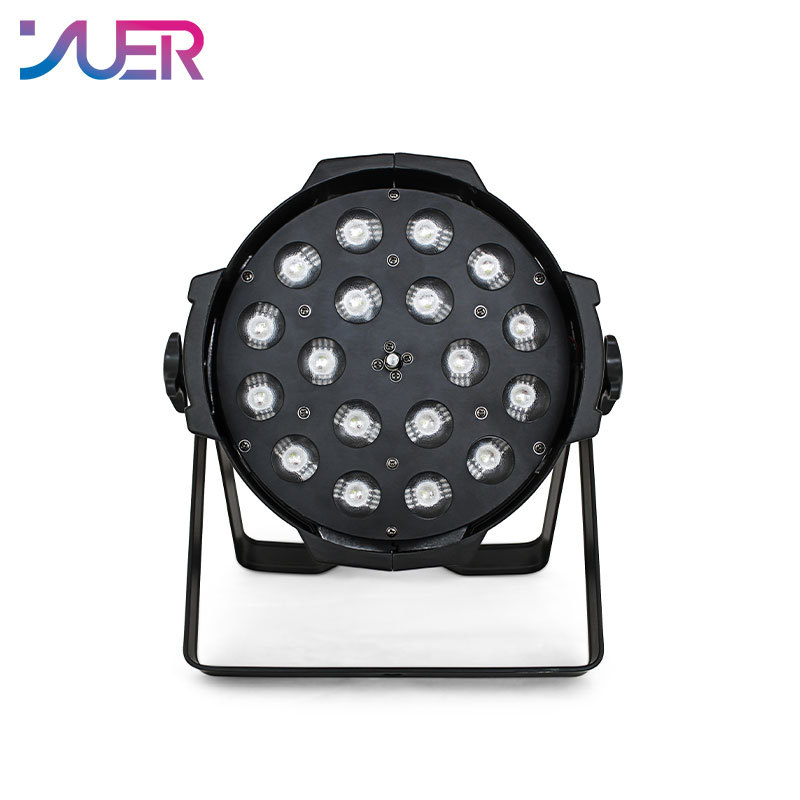 YUER 18PCS LED Zoom Par Light  Indoor Aluminum Par Lights 18X18W RGBWA-UV 6IN1 Quad Color LED Zoom Par Lights 25 Degree Beam Angle